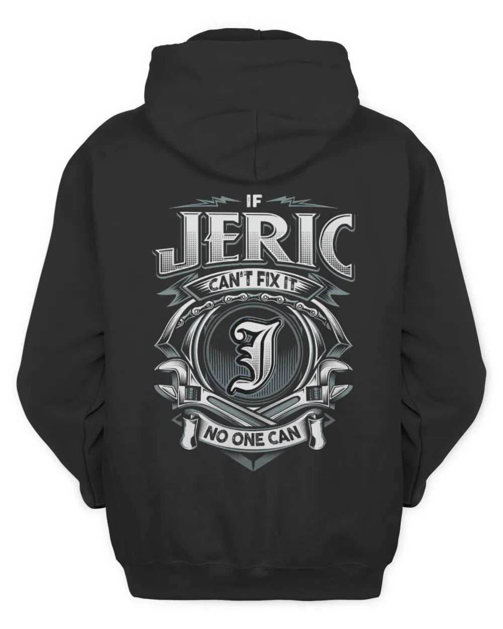 JERIC AP81-K4-626 - Personalized Ahmed Quote Apparel “If Ahmed Can't Fix It, No One Can” - Unisex Hoodie - Black
