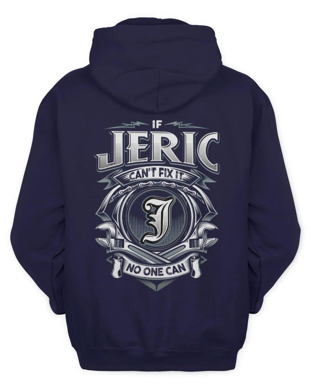 JERIC AP81-K4-626 - Personalized Ahmed Quote Apparel “If Ahmed Can't Fix It, No One Can” - Unisex Hoodie - Navy