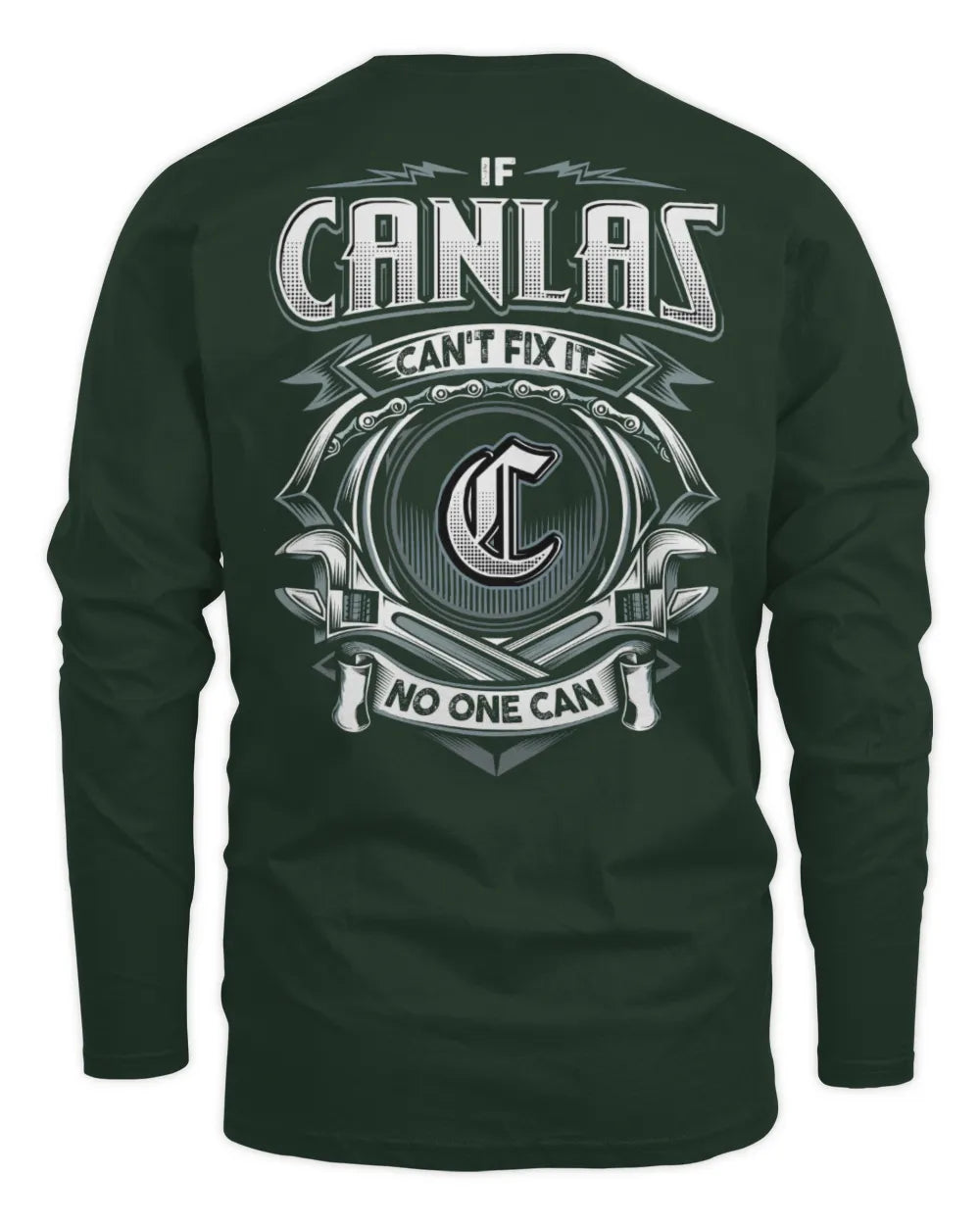 CANLAS AP81-K4-626 - Personalized Ahmed Quote Apparel “If Ahmed Can't Fix It, No One Can” - Men's Long Sleeved T-Shirt - Forest Green