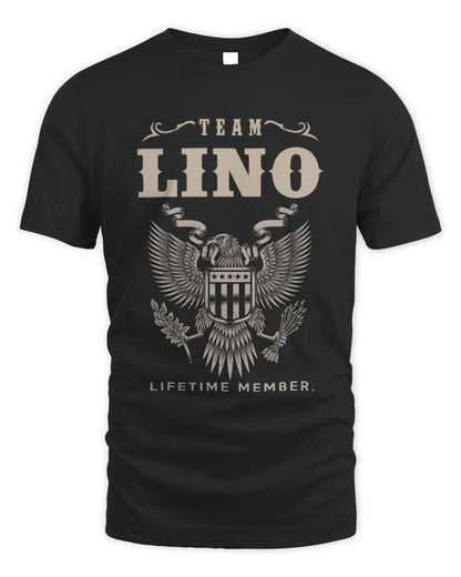 LINO TP06-K82 – Personalized Classic Style Apparel “Team NAME Lifetime Member” - Unisex Standard T-Shirt - Black
