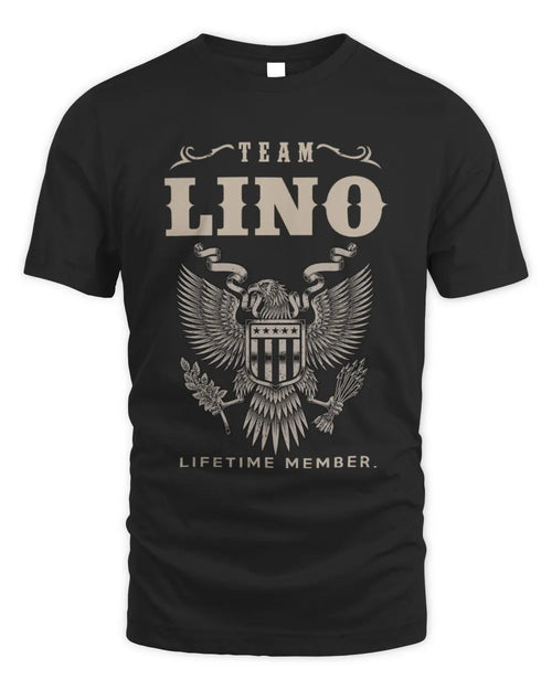 LINO TP06-K82 – Personalized Classic Style Apparel “Team NAME Lifetime Member” - Unisex Standard T-Shirt - Black