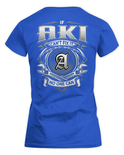 AKI AP81-K4-626 - Personalized Ahmed Quote Apparel “If Ahmed Can't Fix It, No One Can” - Women's Standard T-Shirt - Royal