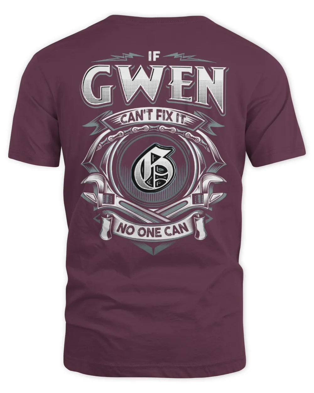 GWEN AP81-K4-626 - Personalized Ahmed Quote Apparel “If Ahmed Can't Fix It, No One Can” - Unisex Standard T-Shirt - Maroon