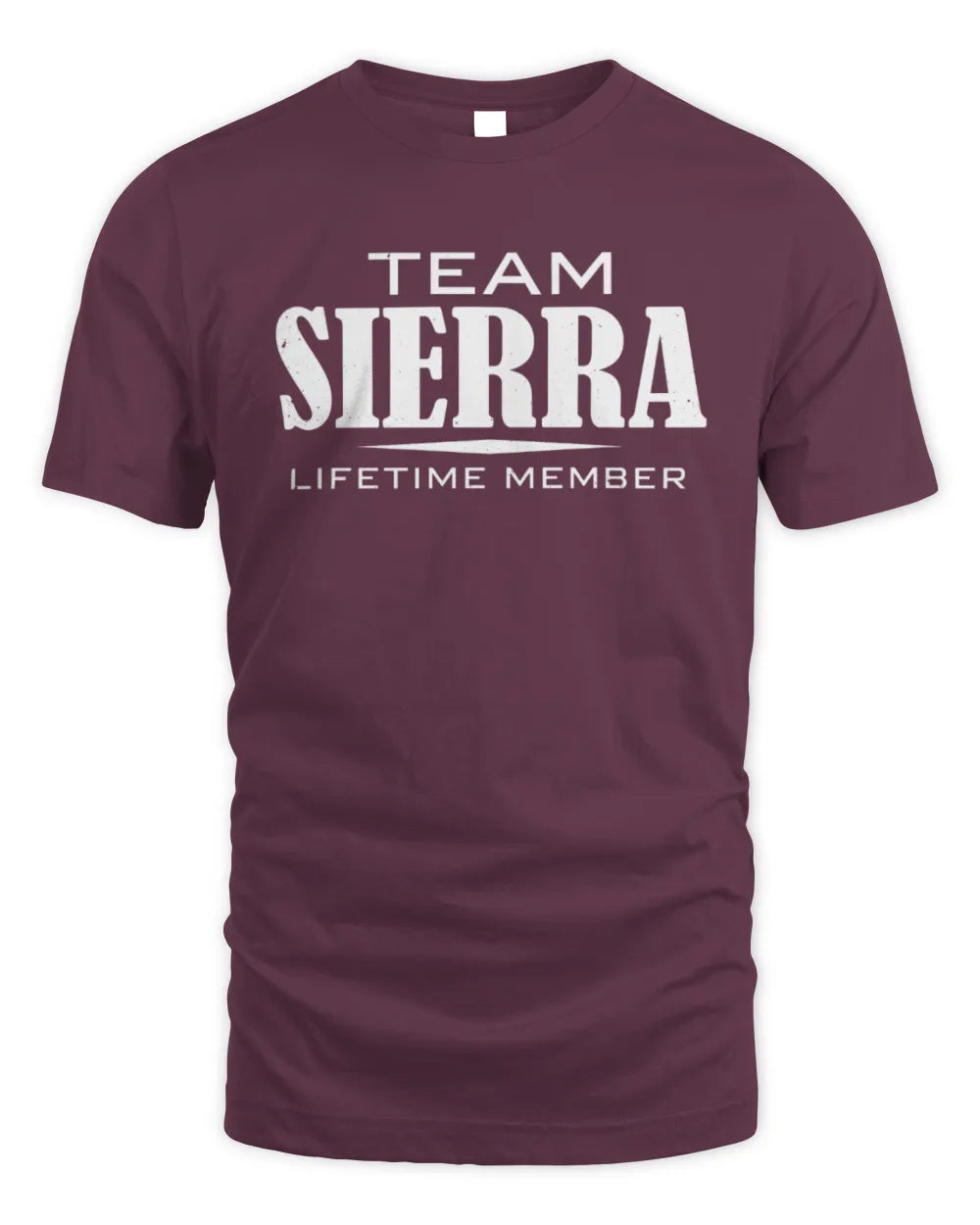 SIERRA BL62-K4-128 - Personalized “Team NAME Lifetime Member” - Unisex Standard T-Shirt - Maroon