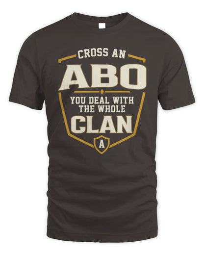 ABO NT1-K008 Cross A/An NAME, You Deal With the Whole Clan | Personalized Vintage T-Shirt - Unisex Standard T-Shirt - Dark Chocolate