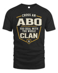 ABO NT1-K008 Cross A/An NAME, You Deal With the Whole Clan | Personalized Vintage T-Shirt - Unisex Standard T-Shirt - Black