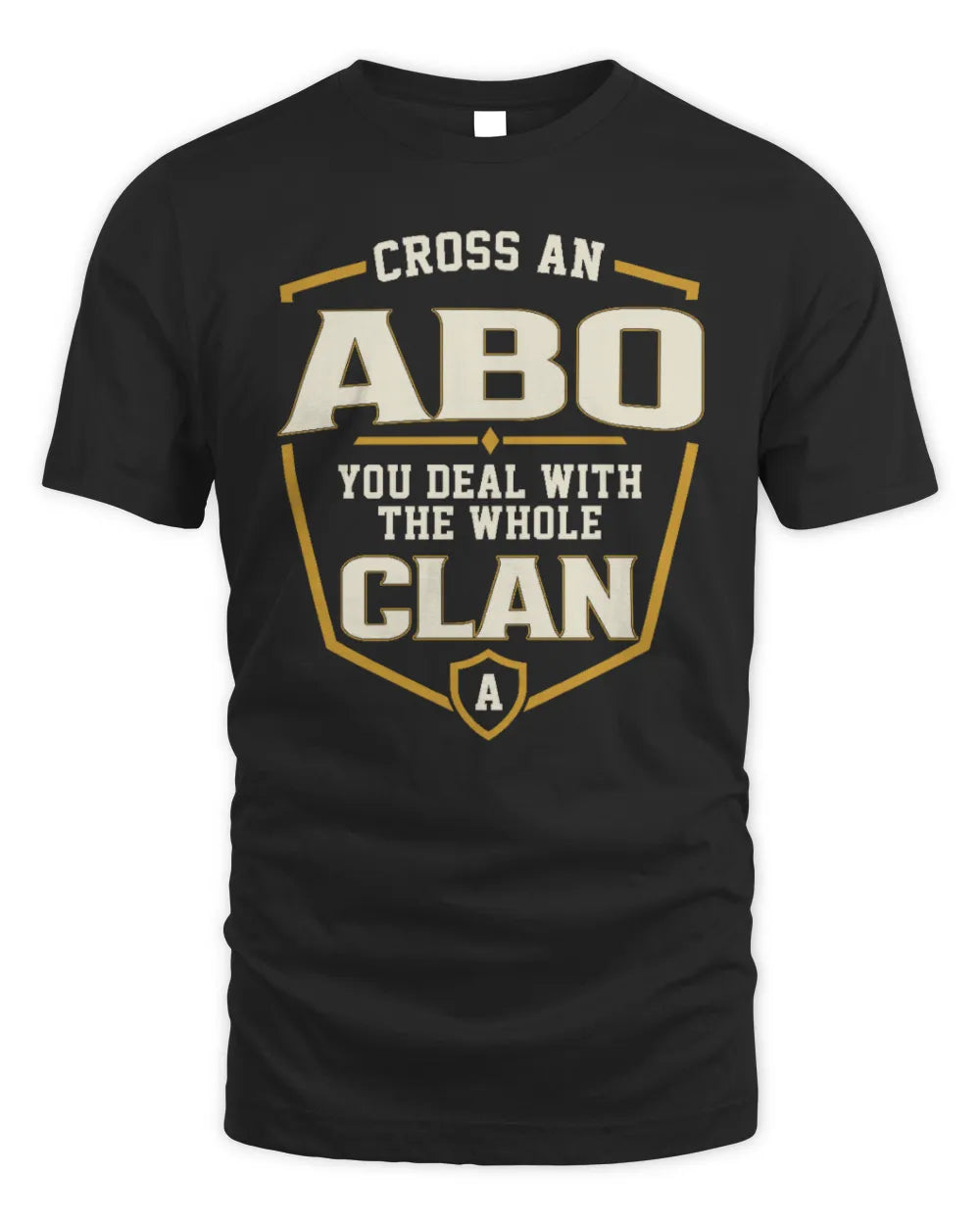 ABO NT1-K008 Cross A/An NAME, You Deal With the Whole Clan | Personalized Vintage T-Shirt - Unisex Standard T-Shirt - Black