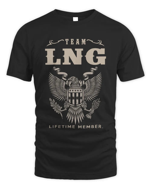 LNG TP06-K82 – Personalized Classic Style Apparel “Team NAME Lifetime Member” - Unisex Standard T-Shirt - Black
