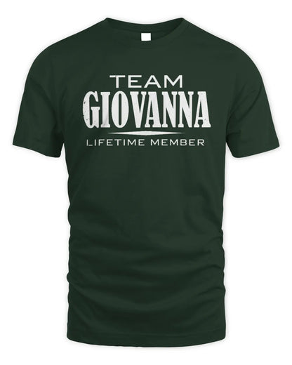 GIOVANNA BL62-K4-128 - Personalized “Team NAME Lifetime Member” - Unisex Standard T-Shirt - Forest Green