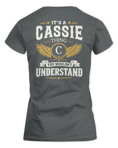 CASSIE KT06-M008 It’s a [NAME] Thing – You Wouldn’t Understand | Personalized Vintage T-Shirt - Women's Standard T-Shirt - Charcoal