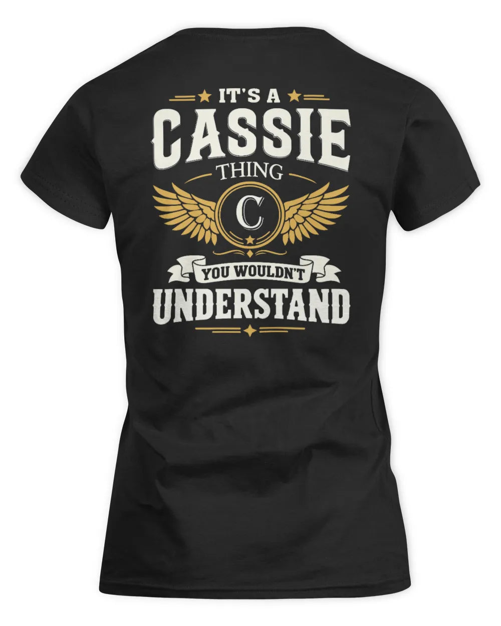 CASSIE KT06-M008 It’s a [NAME] Thing – You Wouldn’t Understand | Personalized Vintage T-Shirt - Women's Standard T-Shirt - Black