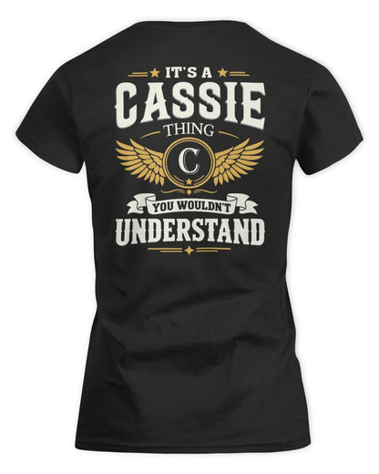 CASSIE KT06-M008 It’s a [NAME] Thing – You Wouldn’t Understand | Personalized Vintage T-Shirt - Women's Standard T-Shirt - Black