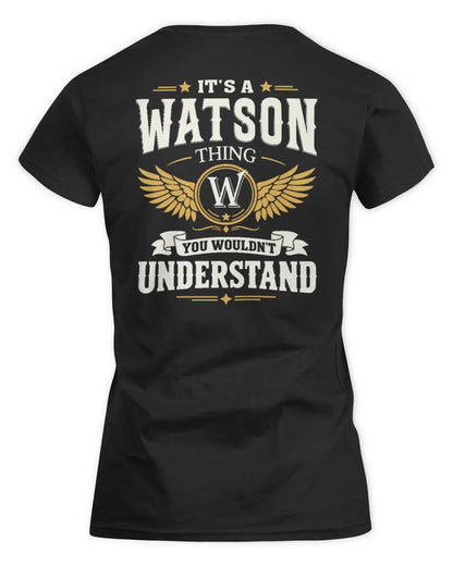WATSON KT06-M008 It’s a [NAME] Thing – You Wouldn’t Understand | Personalized Vintage T-Shirt - Women's Standard T-Shirt - Black