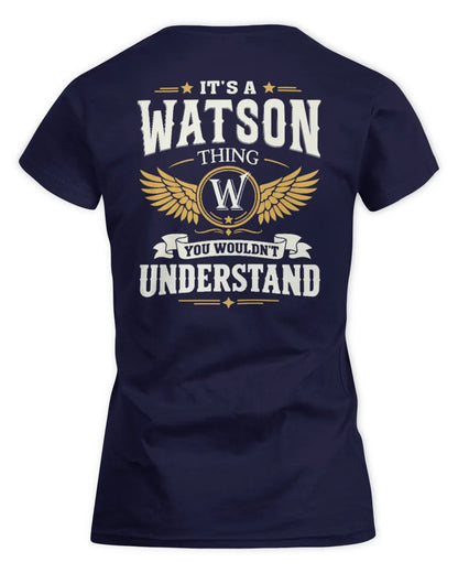 WATSON KT06-M008 It’s a [NAME] Thing – You Wouldn’t Understand | Personalized Vintage T-Shirt - Women's Standard T-Shirt - Navy