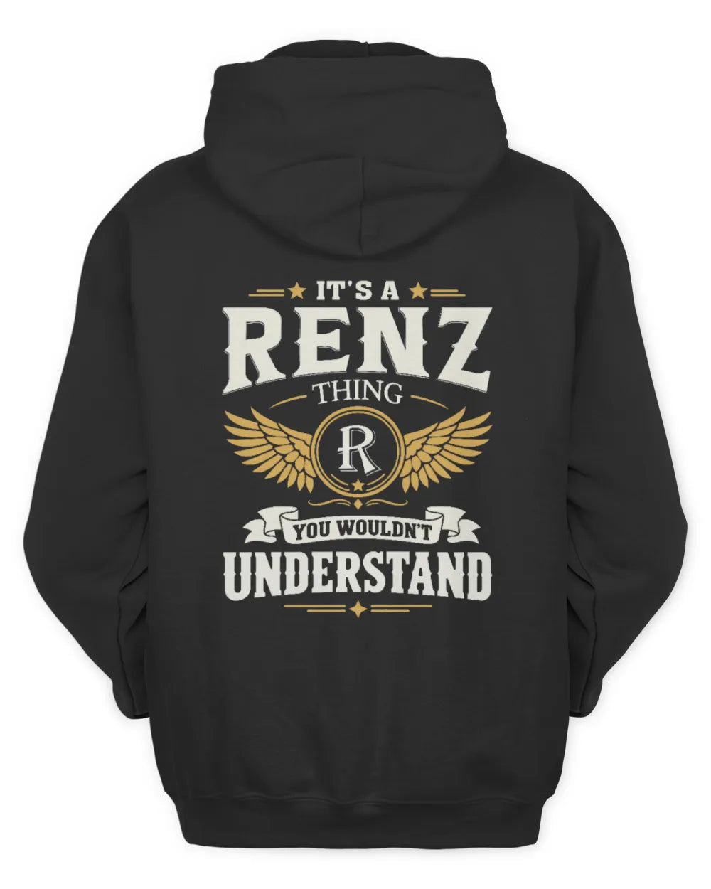 RENZ KT06-M008 It’s a [NAME] Thing – You Wouldn’t Understand | Personalized Vintage T-Shirt - Unisex Hoodie - Black