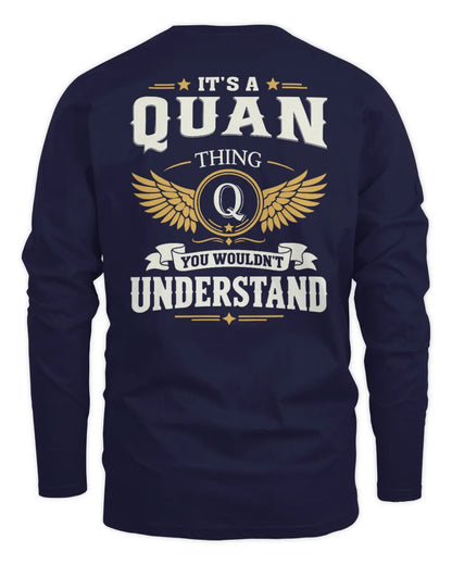 QUAN KT06-M008 It’s a [NAME] Thing – You Wouldn’t Understand | Personalized Vintage T-Shirt - Men's Long Sleeved T-Shirt - Navy