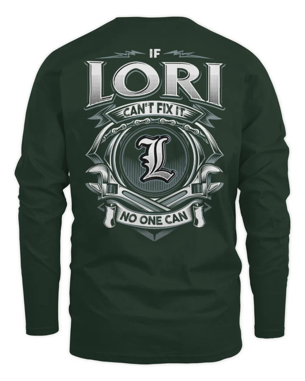 LORI AP81-K4-626 - Personalized Ahmed Quote Apparel “If Ahmed Can't Fix It, No One Can” - Men's Long Sleeved T-Shirt - Forest Green