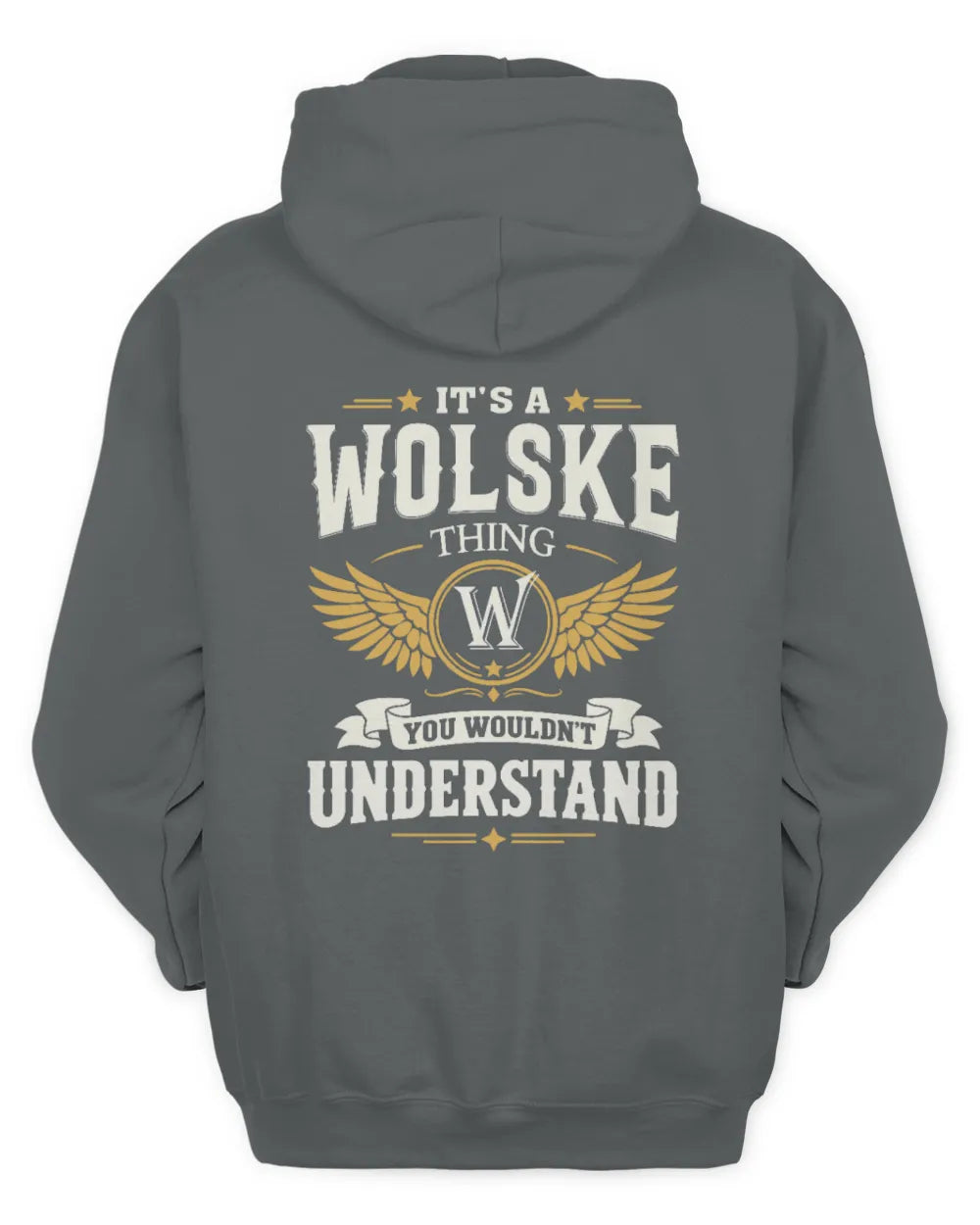 WOLSKE KT06-M008 It’s a [NAME] Thing – You Wouldn’t Understand | Personalized Vintage T-Shirt - Unisex Hoodie - Charcoal