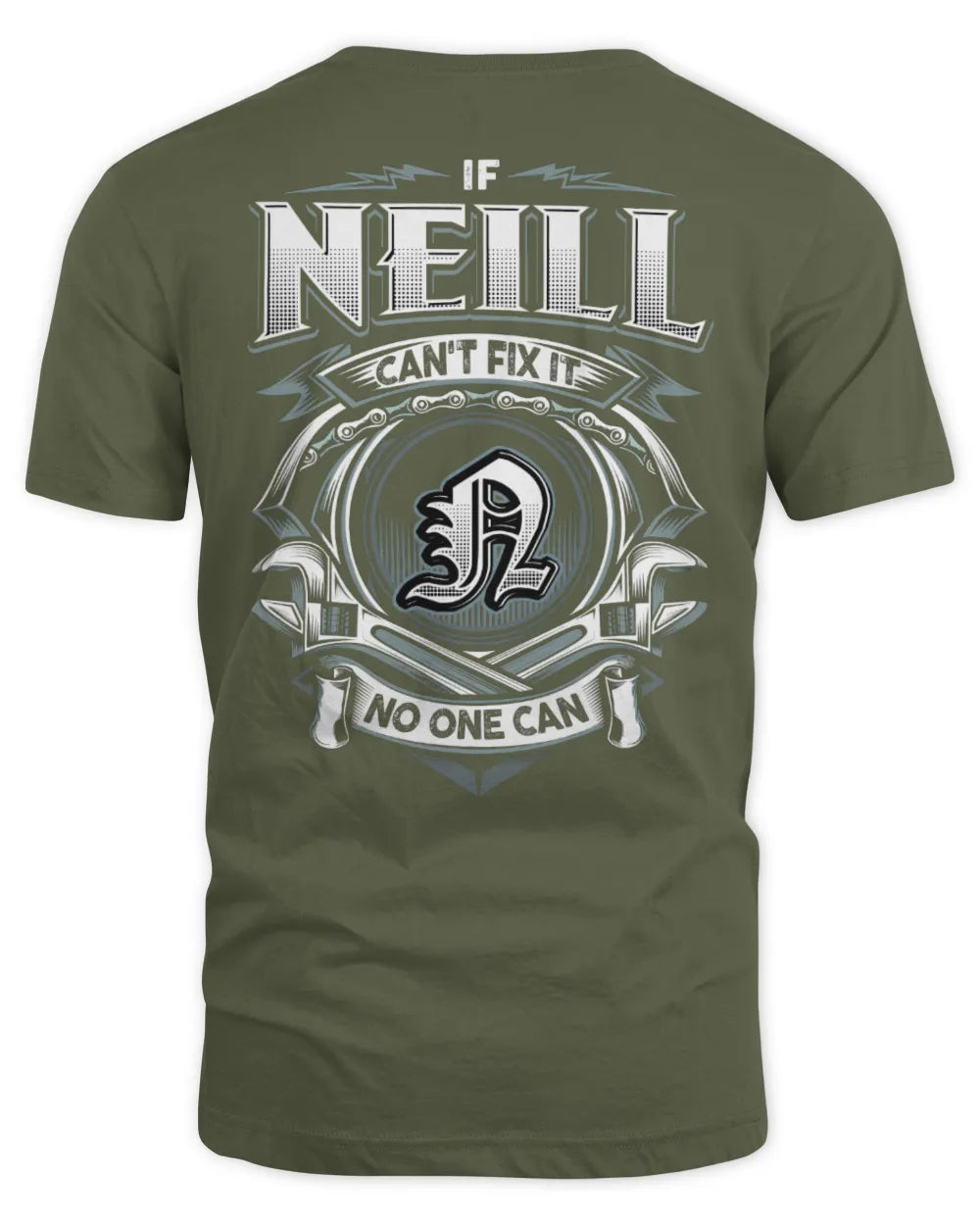 NEILL AP81-K4-626 - Personalized Ahmed Quote Apparel “If Ahmed Can't Fix It, No One Can” - Unisex Standard T-Shirt - Military Green