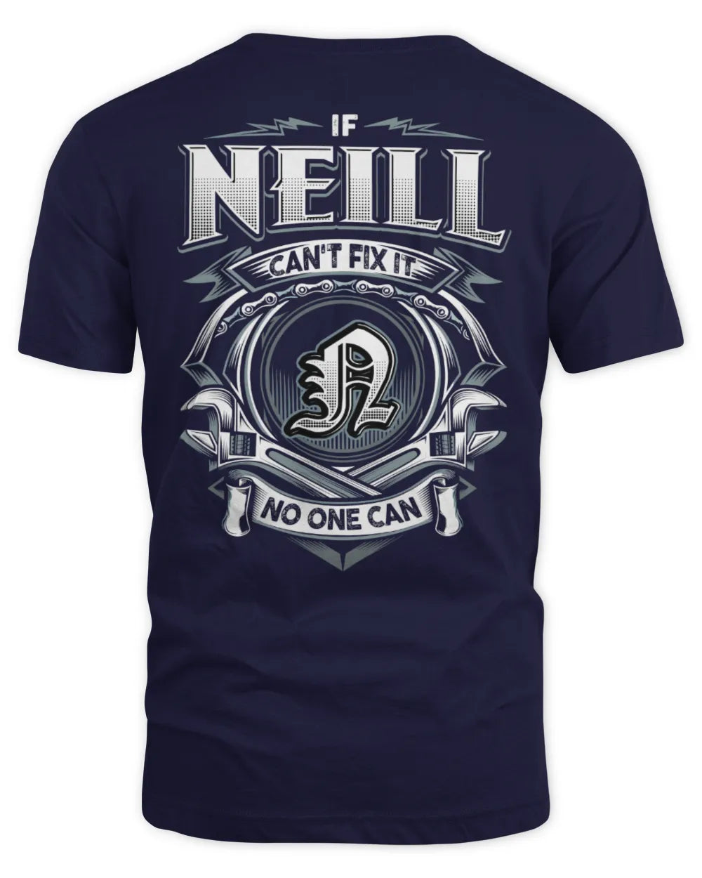 NEILL AP81-K4-626 - Personalized Ahmed Quote Apparel “If Ahmed Can't Fix It, No One Can” - Unisex Standard T-Shirt - Navy
