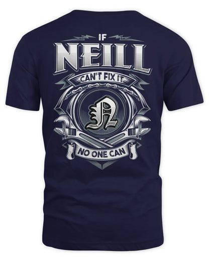 NEILL AP81-K4-626 - Personalized Ahmed Quote Apparel “If Ahmed Can't Fix It, No One Can” - Unisex Standard T-Shirt - Navy