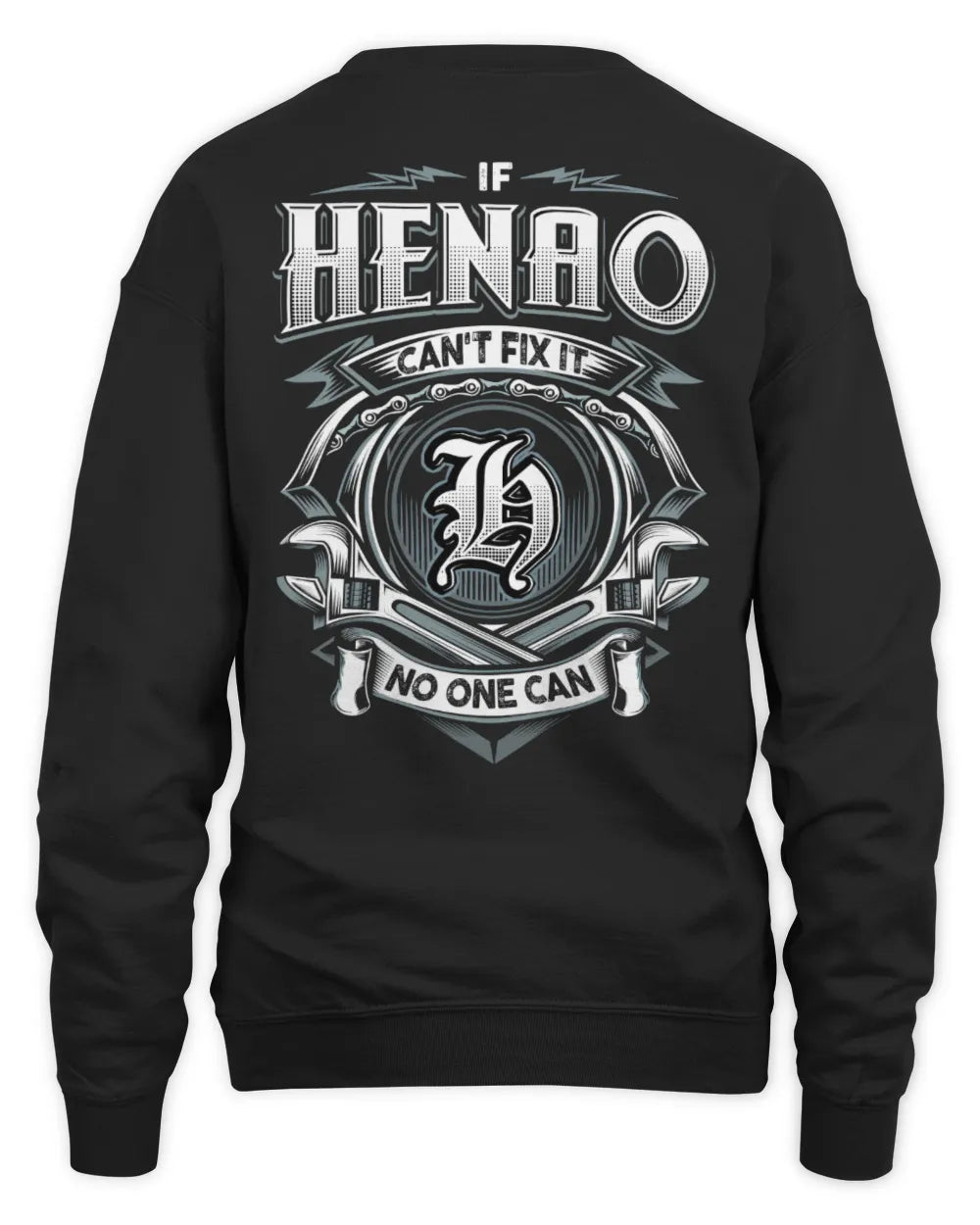 HENAO AP81-K4-626 - Personalized Ahmed Quote Apparel “If Ahmed Can't Fix It, No One Can” - Unisex Sweatshirt - Black