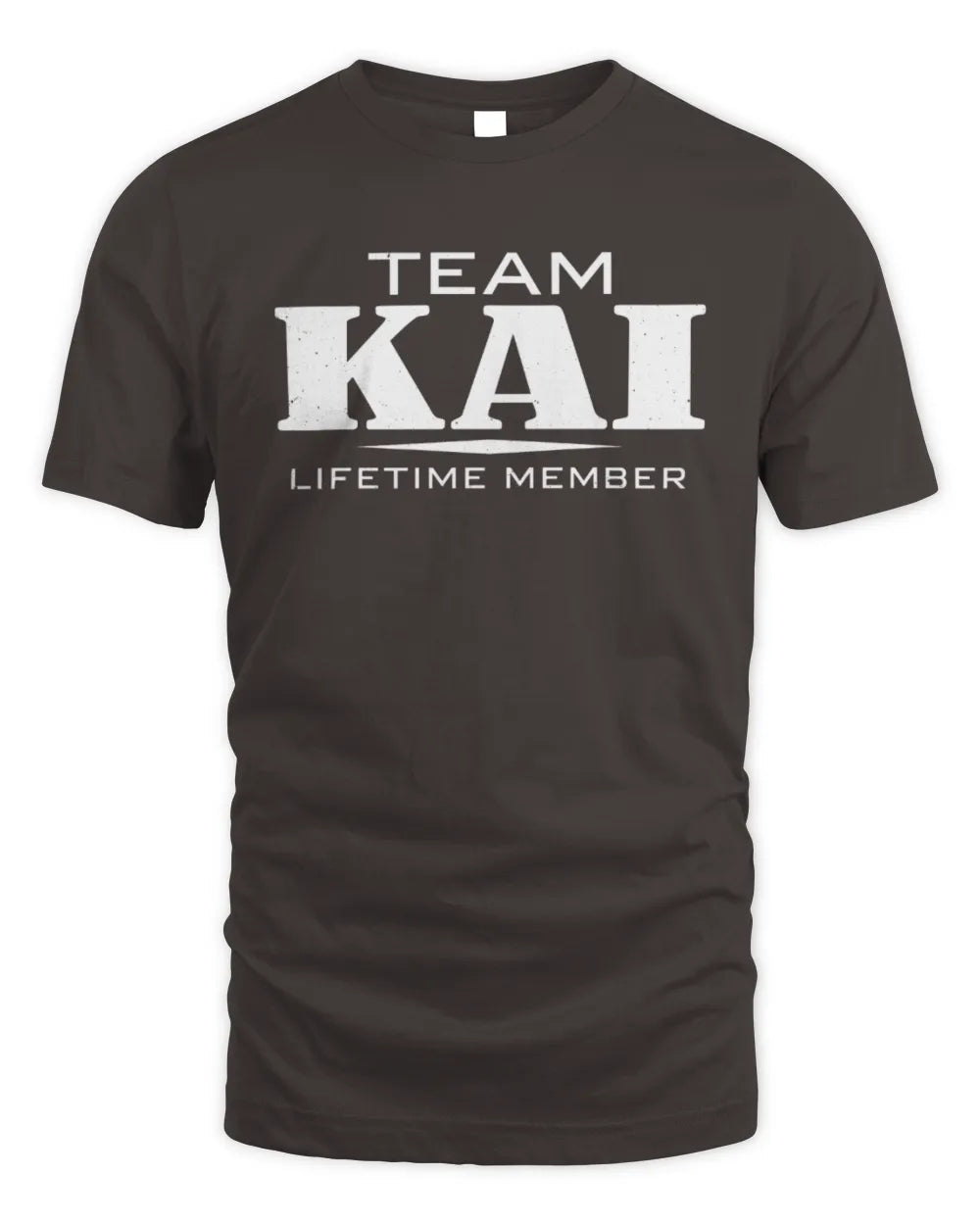 KAI BL62-K4-128 - Personalized “Team NAME Lifetime Member” - Unisex Standard T-Shirt - Dark Chocolate