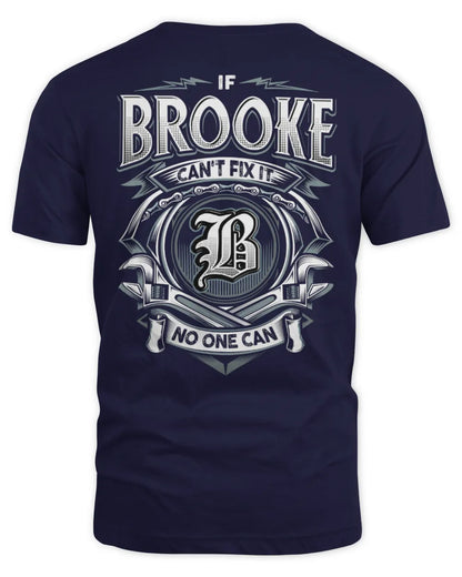 BROOKE AP81-K4-626 - Personalized Ahmed Quote Apparel “If Ahmed Can't Fix It, No One Can” - Unisex Standard T-Shirt - Navy