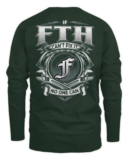 FTH AP81-K4-626 - Personalized Ahmed Quote Apparel “If Ahmed Can't Fix It, No One Can” - Men's Long Sleeved T-Shirt - Forest Green
