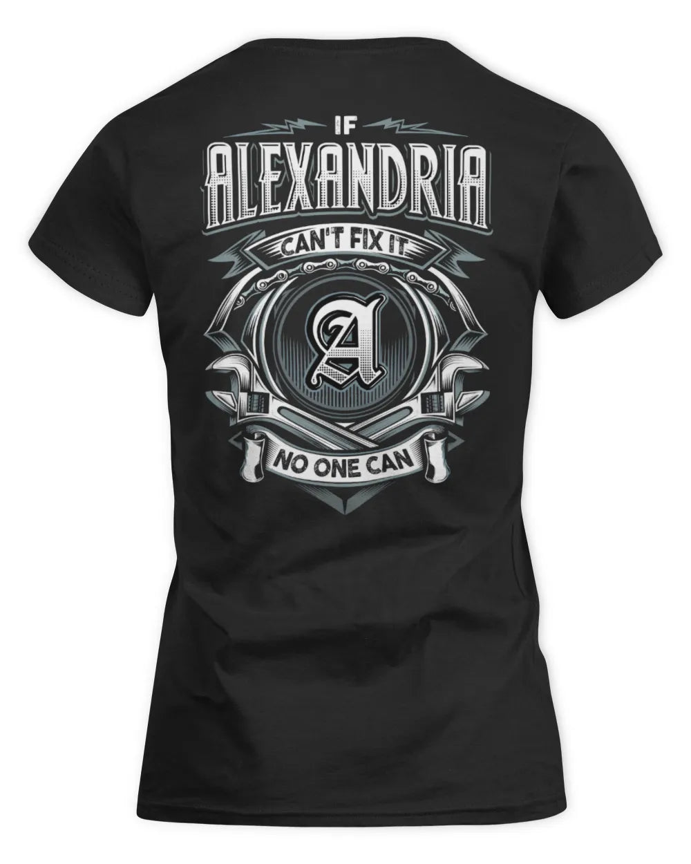 ALEXANDRIA AP81-K4-626 - Personalized Ahmed Quote Apparel “If Ahmed Can't Fix It, No One Can” - Women's Standard T-Shirt - Black