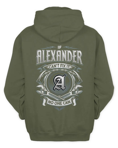 ALEXANDER AP81-K4-626 - Personalized Ahmed Quote Apparel “If Ahmed Can't Fix It, No One Can” - Unisex Hoodie - Military Green