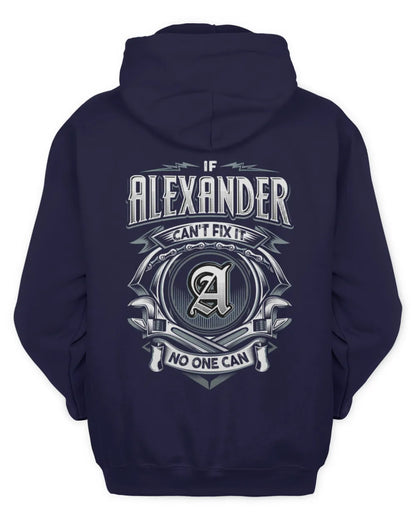 ALEXANDER AP81-K4-626 - Personalized Ahmed Quote Apparel “If Ahmed Can't Fix It, No One Can” - Unisex Hoodie - Navy