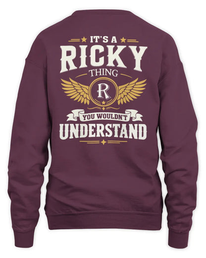 RICKY KT06-M008 It’s a [NAME] Thing – You Wouldn’t Understand | Personalized Vintage T-Shirt - Unisex Sweatshirt - Maroon