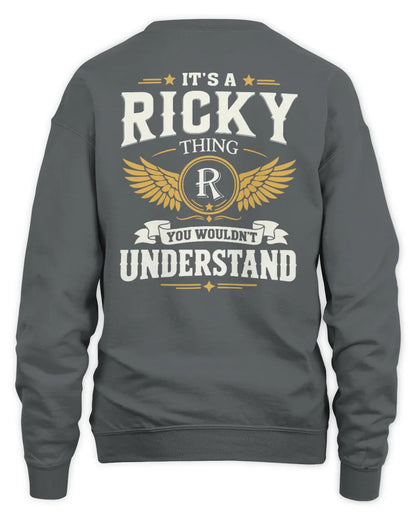 RICKY KT06-M008 It’s a [NAME] Thing – You Wouldn’t Understand | Personalized Vintage T-Shirt - Unisex Sweatshirt - Charcoal