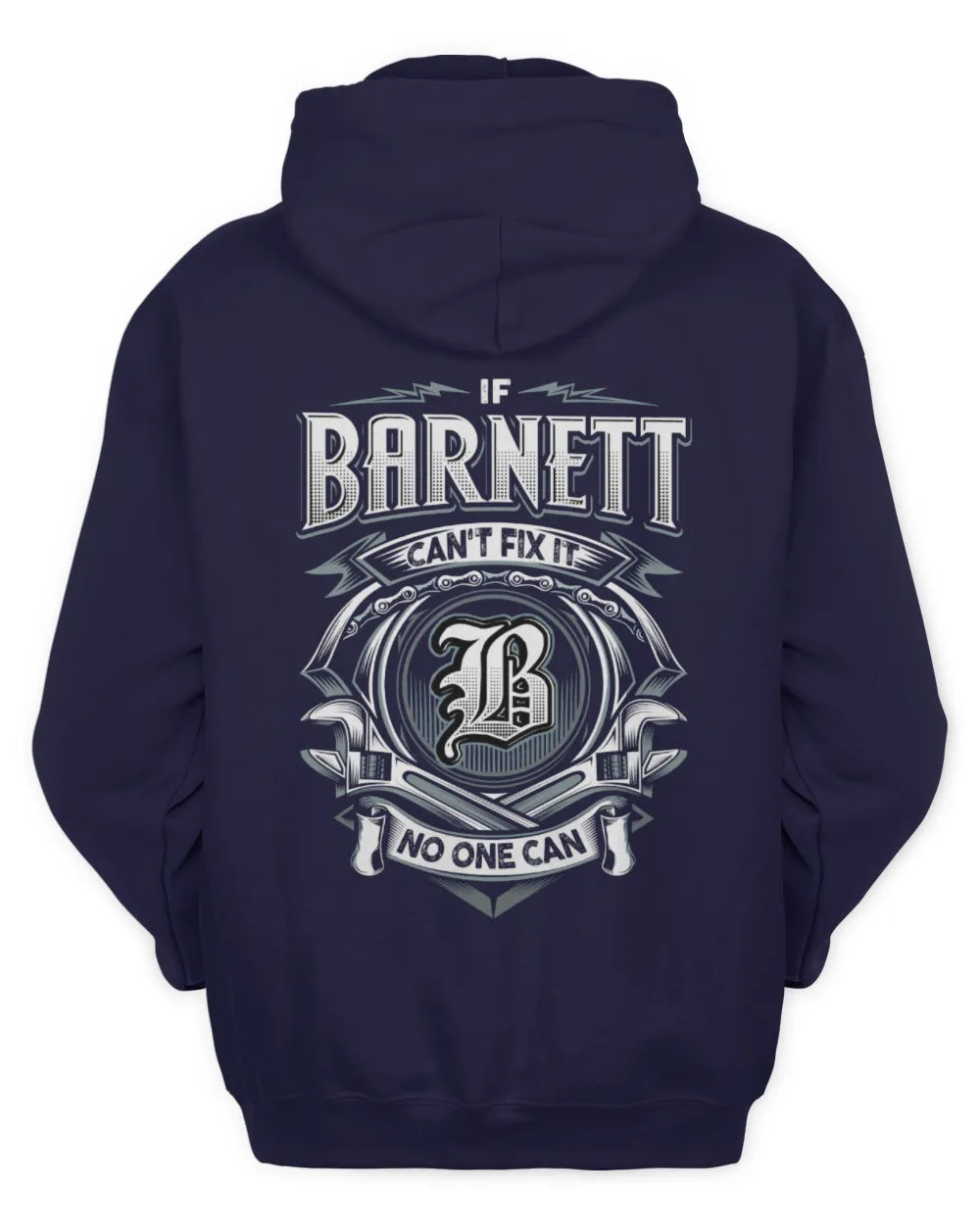 BARNETT AP81-K4-626 - Personalized Ahmed Quote Apparel “If Ahmed Can't Fix It, No One Can” - Unisex Hoodie - Navy