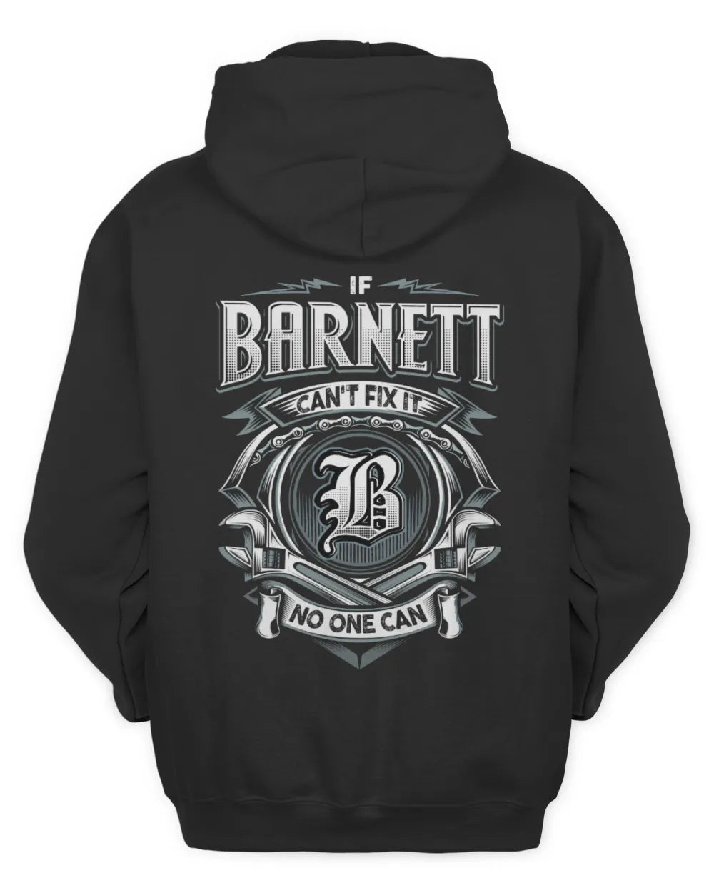 BARNETT AP81-K4-626 - Personalized Ahmed Quote Apparel “If Ahmed Can't Fix It, No One Can” - Unisex Hoodie - Black