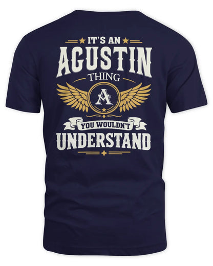 AGUSTIN KT06-M008 It’s a [NAME] Thing – You Wouldn’t Understand | Personalized Vintage T-Shirt - Unisex Standard T-Shirt - Navy