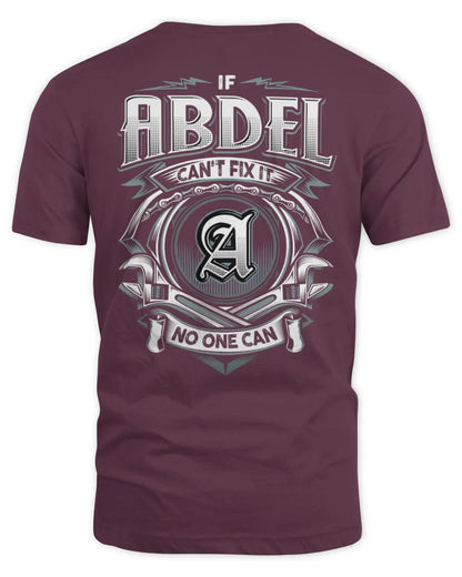 ABDEL AP81-K4-626 - Personalized Ahmed Quote Apparel “If Ahmed Can't Fix It, No One Can” - Unisex Standard T-Shirt - Maroon