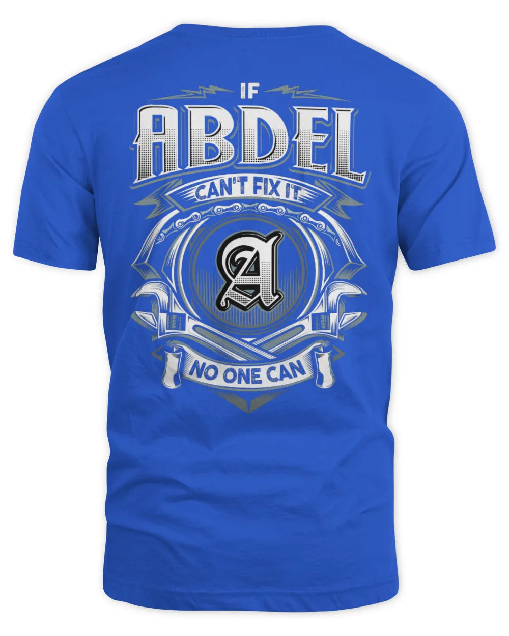 ABDEL AP81-K4-626 - Personalized Ahmed Quote Apparel “If Ahmed Can't Fix It, No One Can” - Unisex Standard T-Shirt - Royal