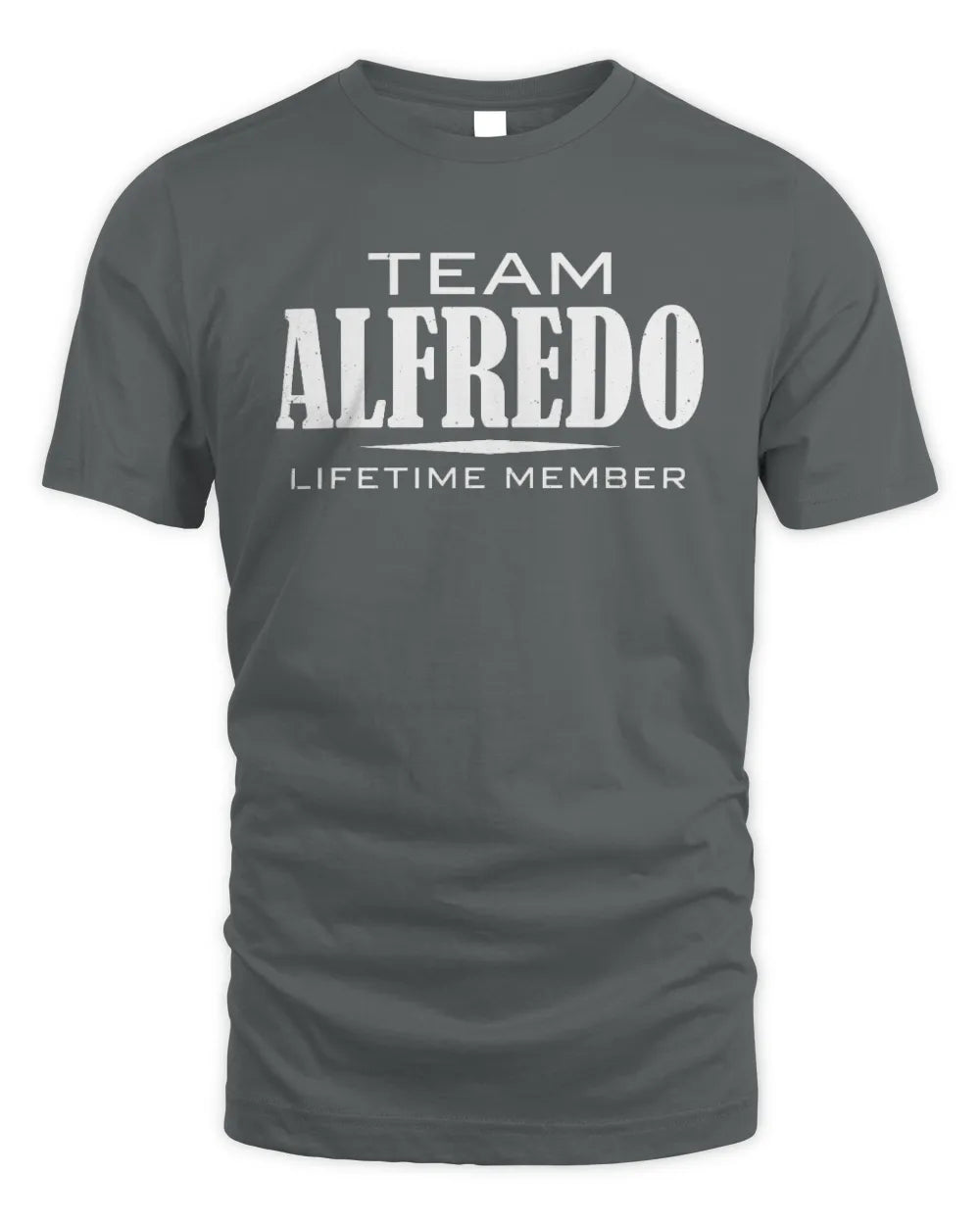 ALFREDO BL62-K4-128 - Personalized “Team NAME Lifetime Member” - Unisex Standard T-Shirt - Charcoal