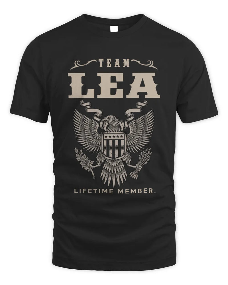 LEA TP06-K82 – Personalized Classic Style Apparel “Team NAME Lifetime Member” - Unisex Standard T-Shirt - Black