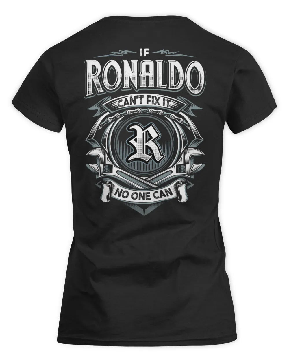 RONALDO AP81-K4-626 - Personalized Ahmed Quote Apparel “If Ahmed Can't Fix It, No One Can” - Women's Standard T-Shirt - Black