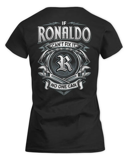 RONALDO AP81-K4-626 - Personalized Ahmed Quote Apparel “If Ahmed Can't Fix It, No One Can” - Women's Standard T-Shirt - Black