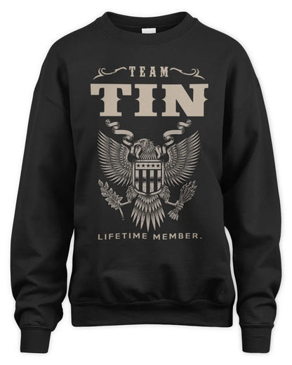 TIN TP06-K82 – Personalized Classic Style Apparel “Team NAME Lifetime Member” - Unisex Sweatshirt - Black