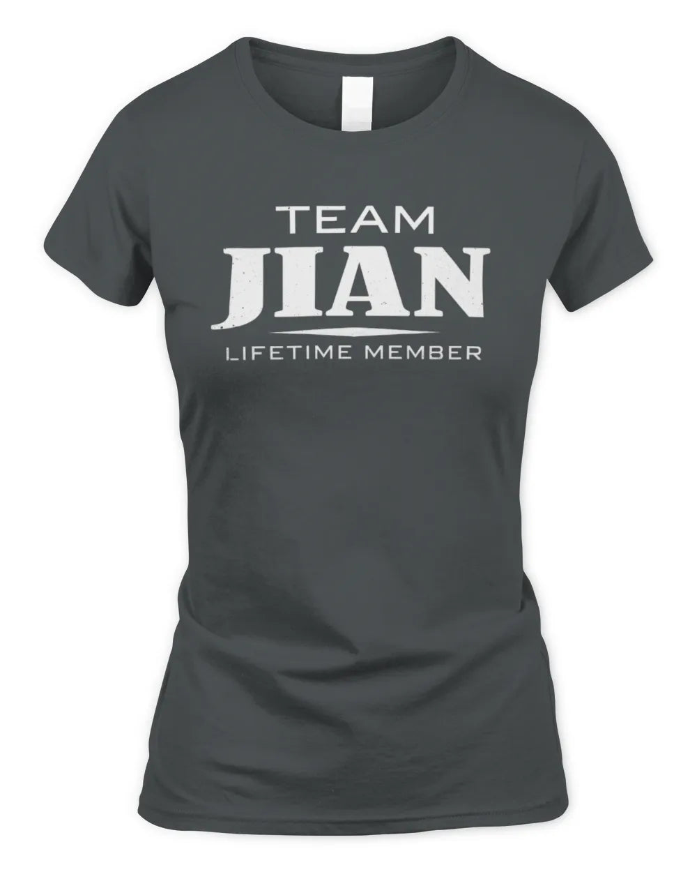 JIAN BL62-K4-128 - Personalized “Team NAME Lifetime Member” - Women's Standard T-Shirt - Charcoal
