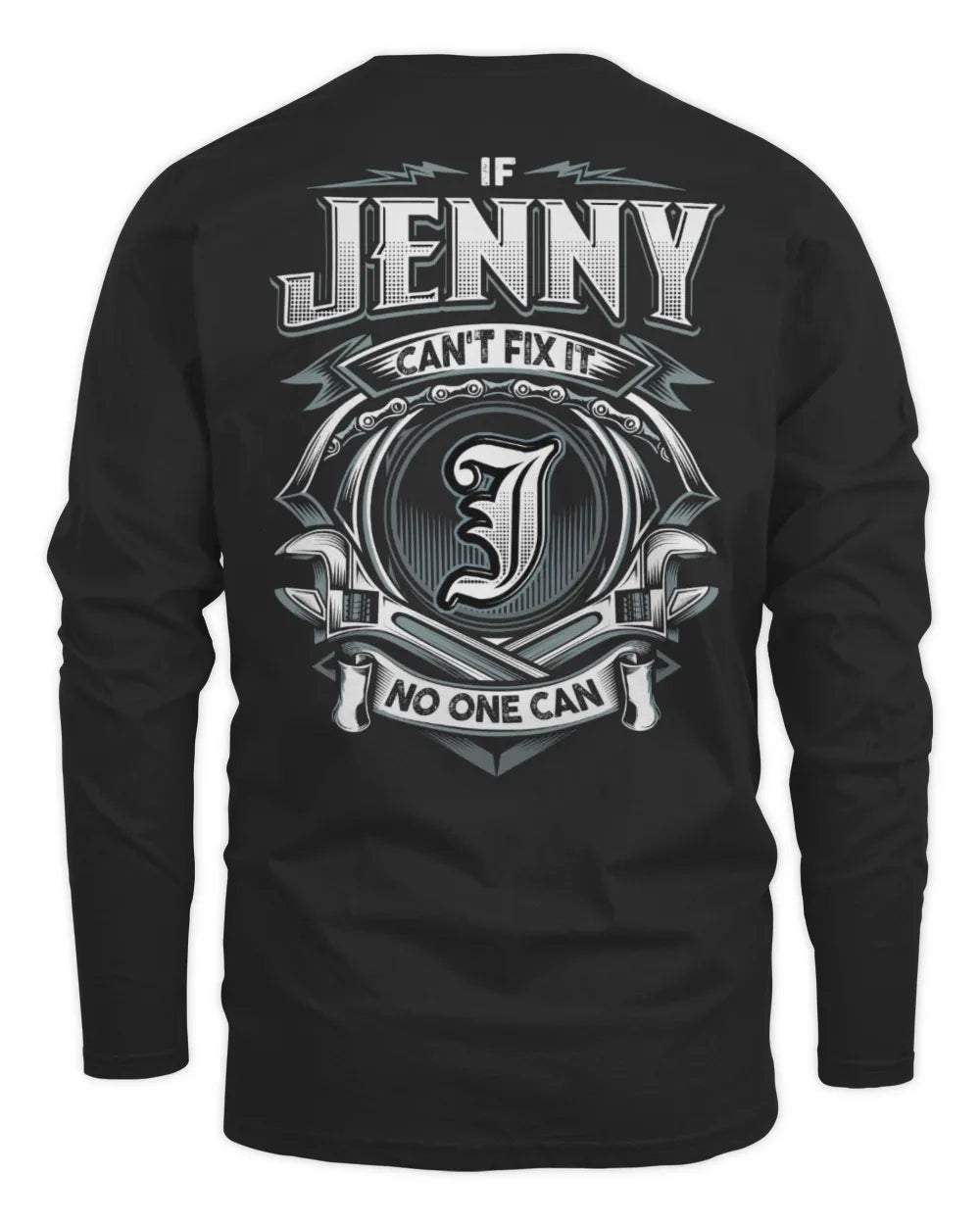 JENNY AP81-K4-626 - Personalized Ahmed Quote Apparel “If Ahmed Can't Fix It, No One Can” - Men's Long Sleeved T-Shirt - Black