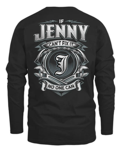 JENNY AP81-K4-626 - Personalized Ahmed Quote Apparel “If Ahmed Can't Fix It, No One Can” - Men's Long Sleeved T-Shirt - Black
