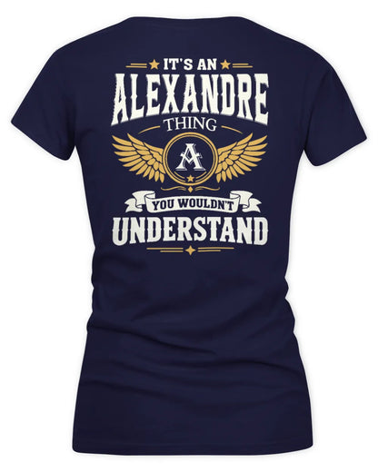 ALEXANDRE KT06-M008 It’s a [NAME] Thing – You Wouldn’t Understand | Personalized Vintage T-Shirt - Women's V-Neck T-Shirt - Navy