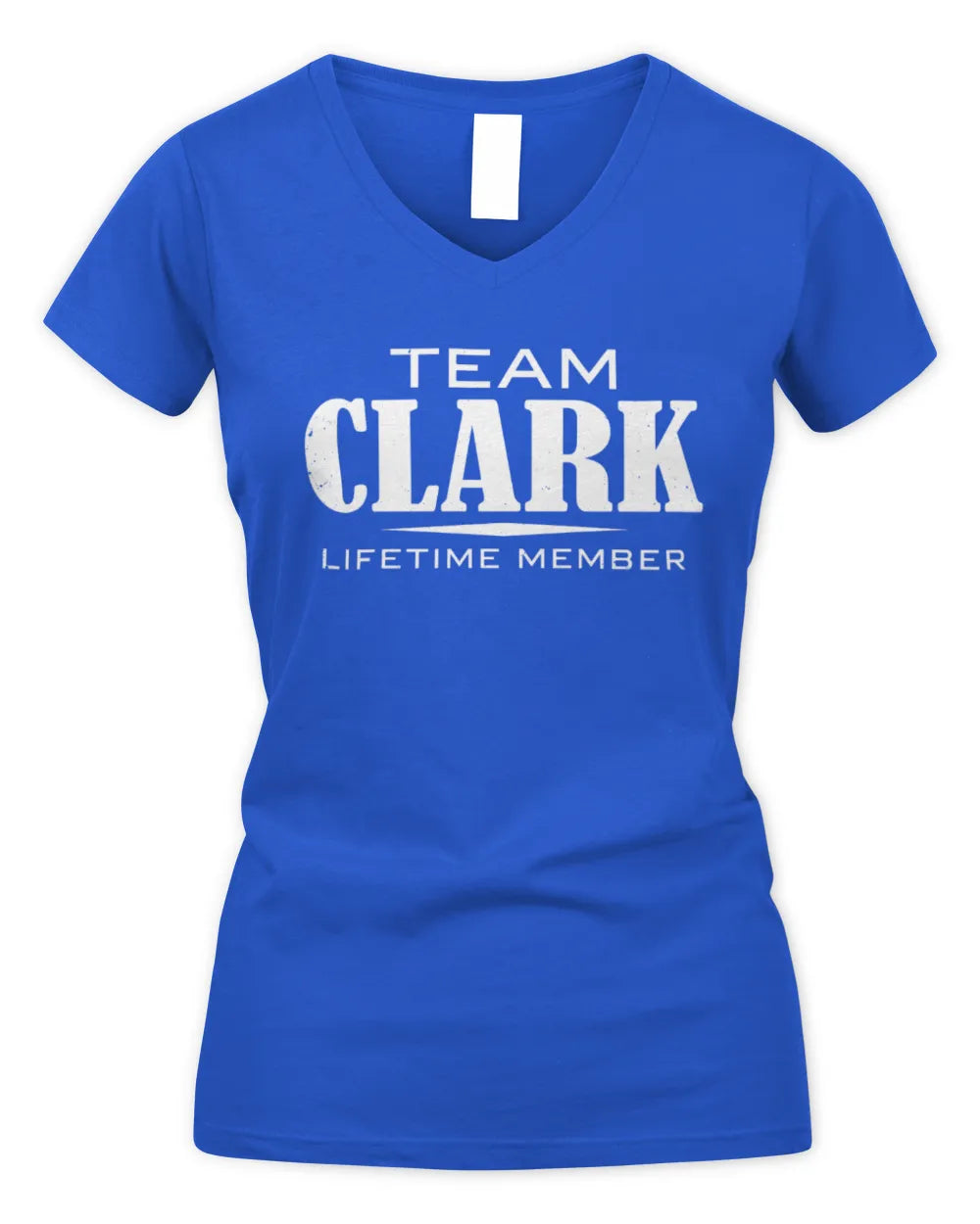 CLARK BL62-K4-128 - Personalized “Team NAME Lifetime Member” - Women's V-Neck T-Shirt - Royal