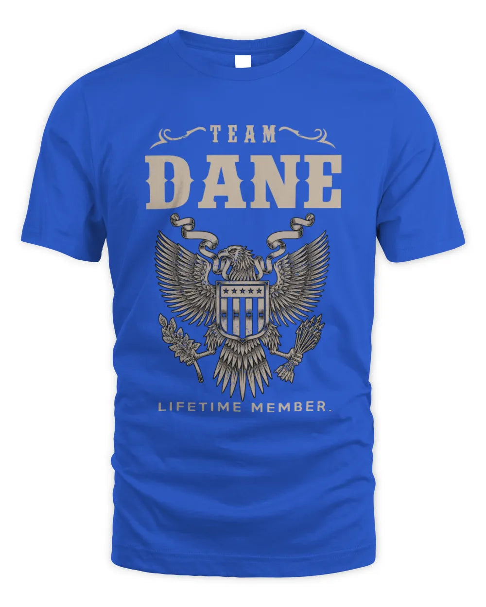 DANE TP06-K82 – Personalized Classic Style Apparel “Team NAME Lifetime Member” - Unisex Standard T-Shirt - Royal